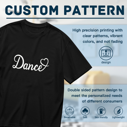 Elegant Dance Heart Cursive Script Women¡¯s Tee