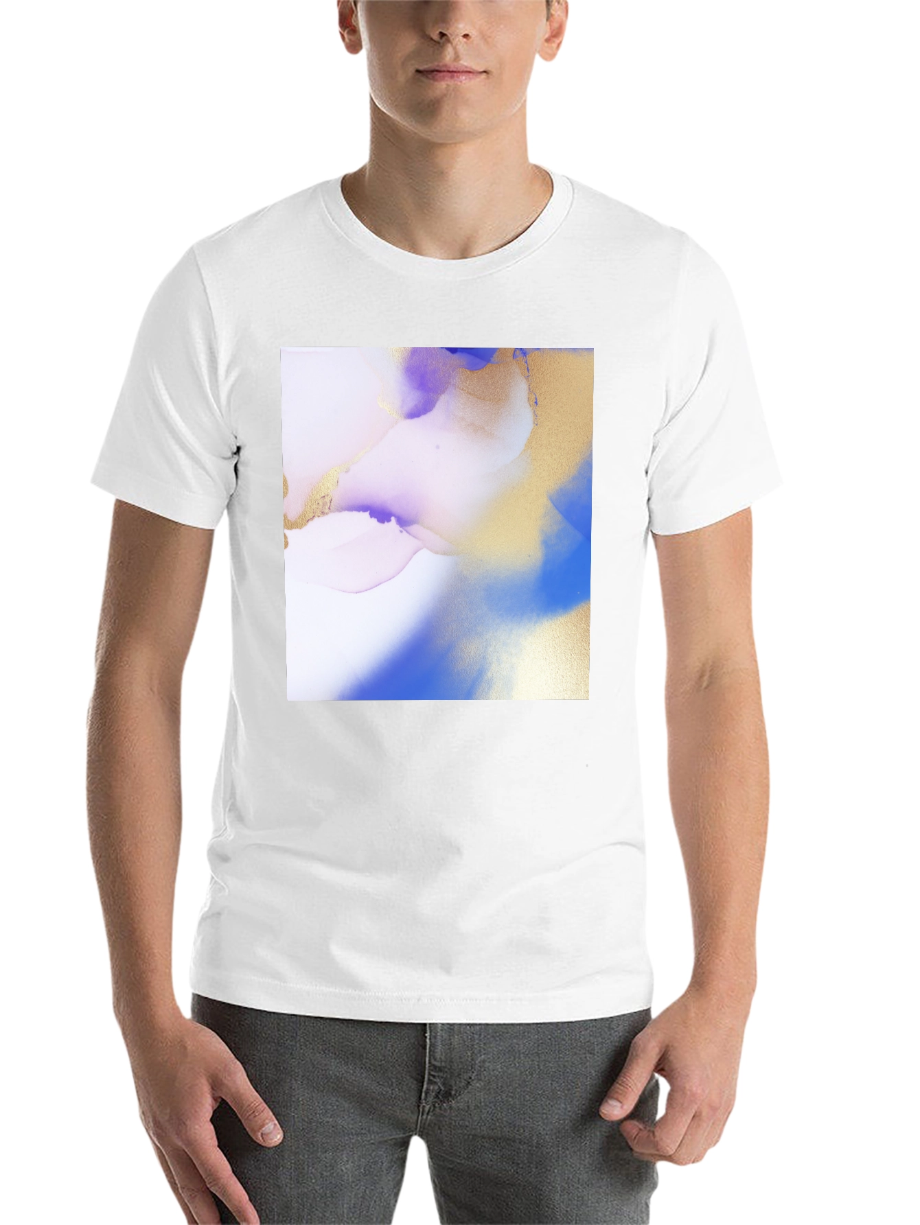 Abstract Art Print Black T-Shirt