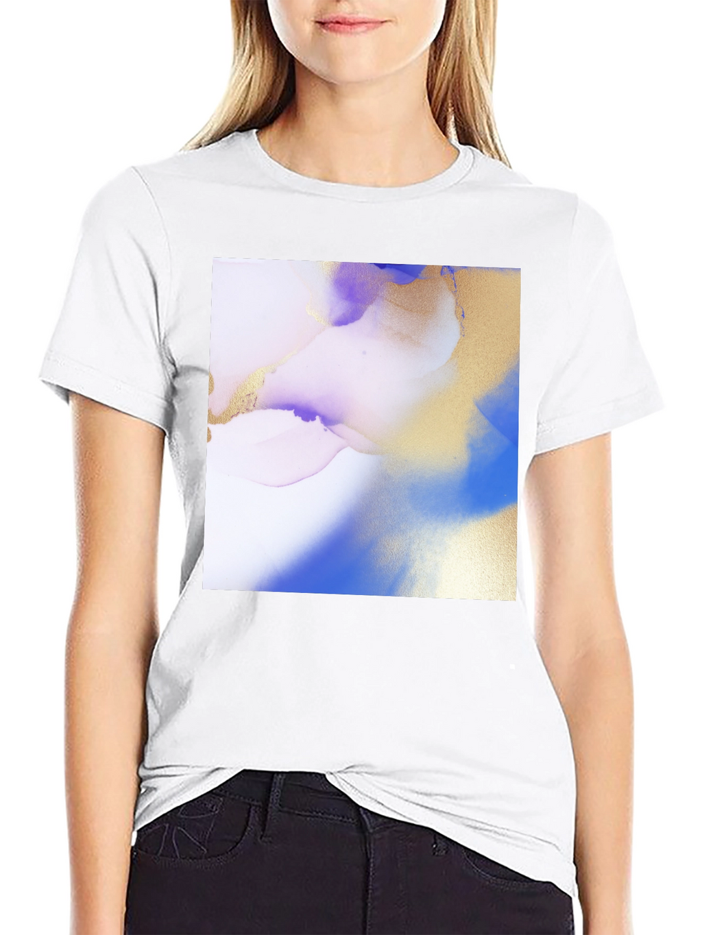 Abstract Art Print Black T-Shirt