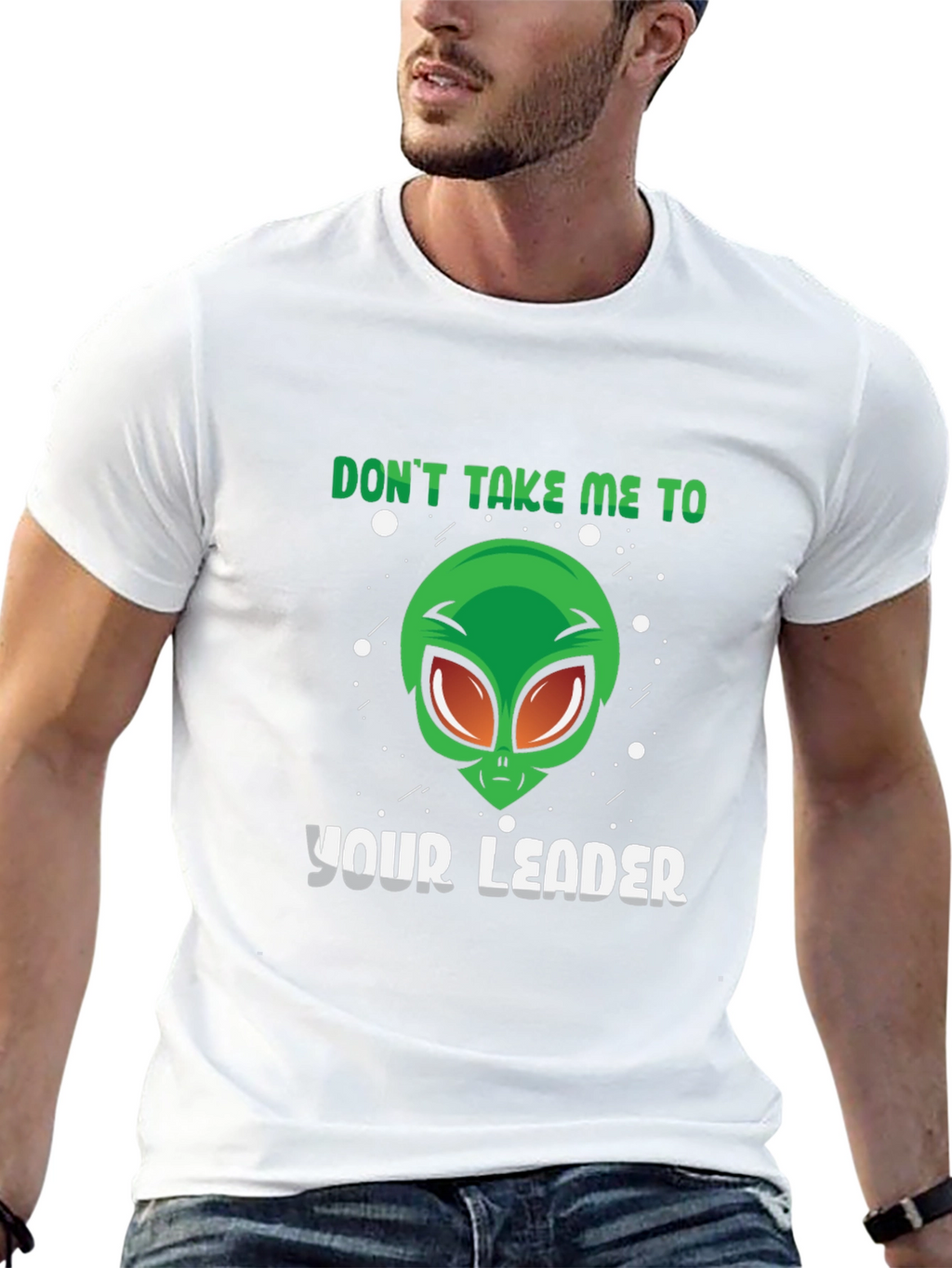 Alien Leader Graphic Tee - Sci-Fi Humor