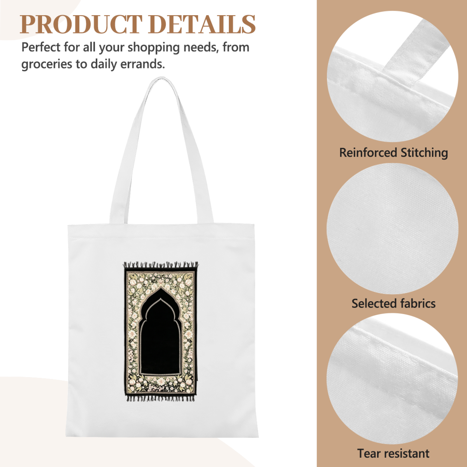 Books & Blooms Literary Canvas Bag | Too Many Books Bookworm Aesthetic Shoulder Tote
