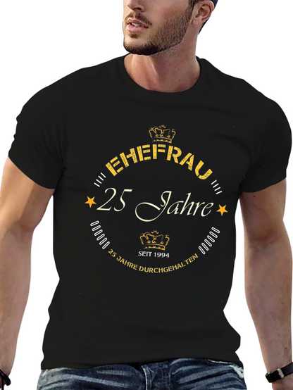 Ehefrau 25 Jahre T-Shirt - Anniversary Gift Tee