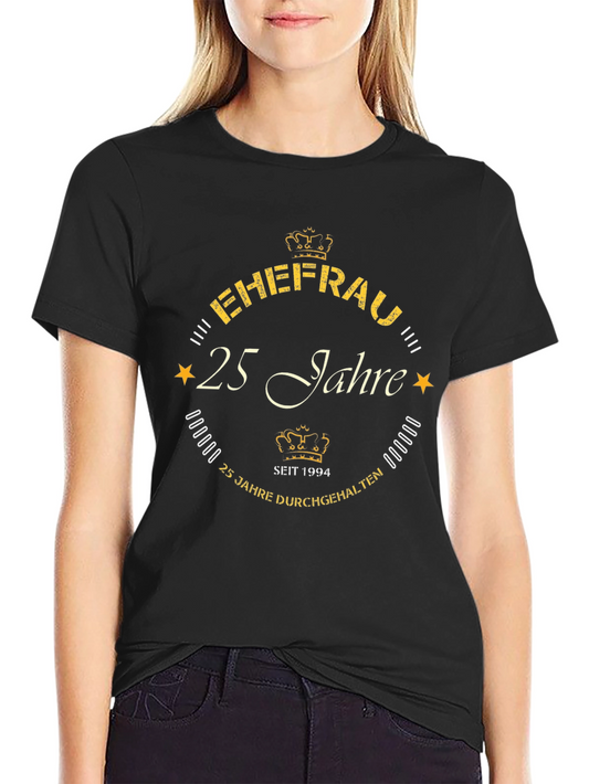 Ehefrau 25 Jahre T-Shirt - Anniversary Gift Tee