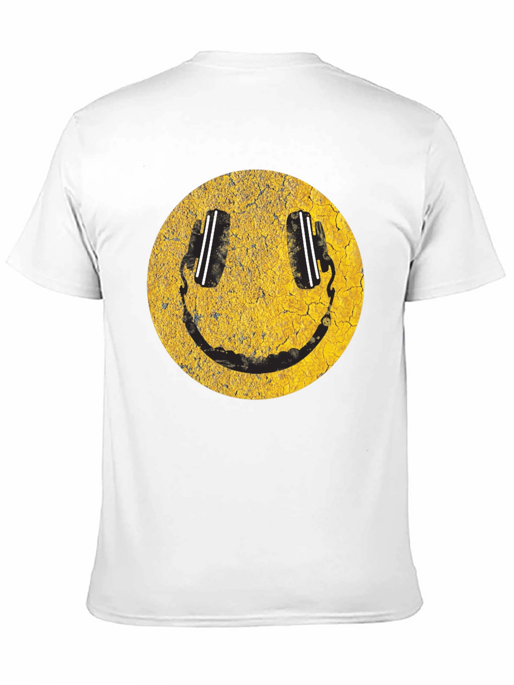 Smiley Face DJ Headphones Graphic T-Shirt