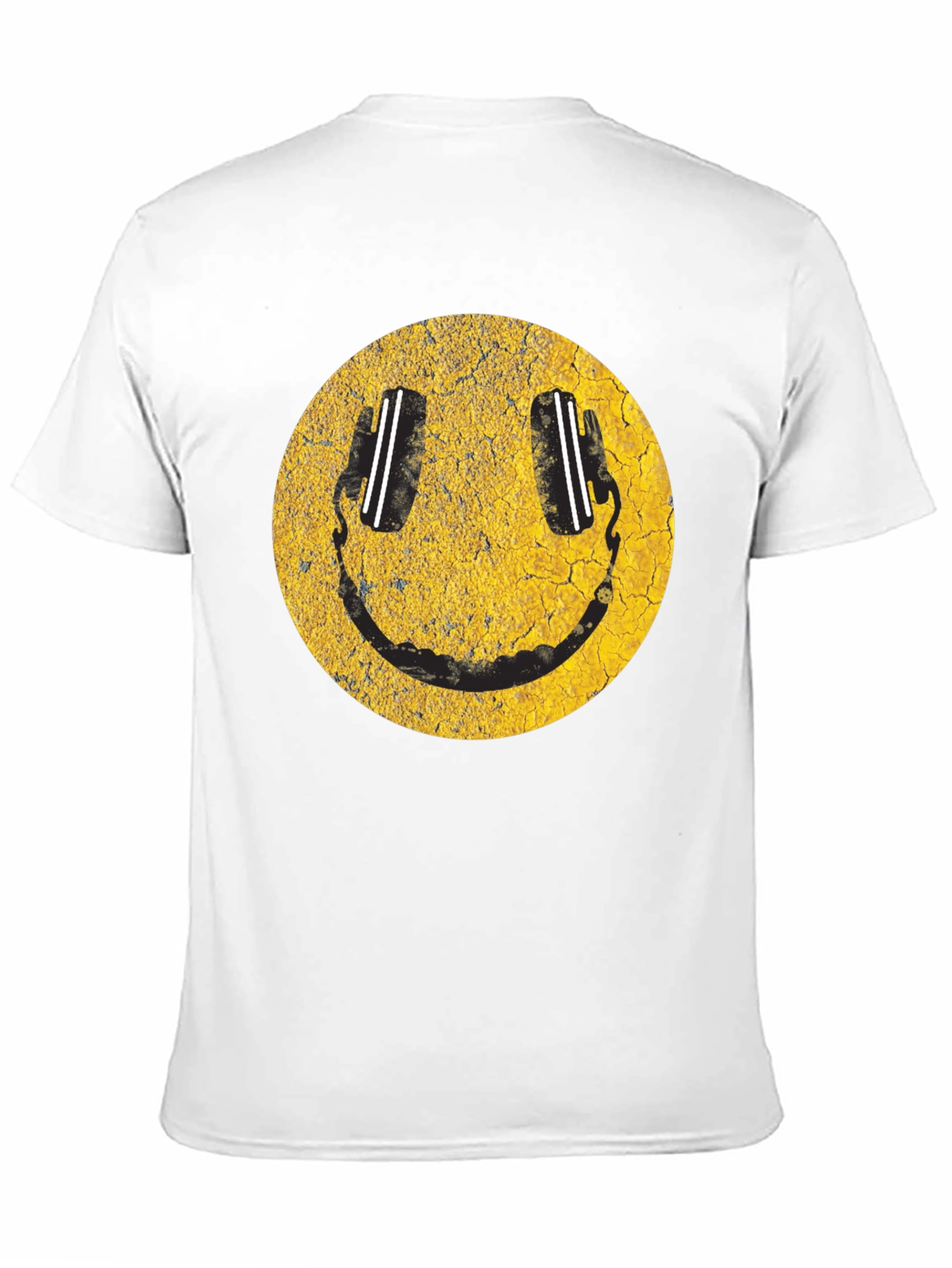 Smiley Face DJ Headphones Graphic T-Shirt