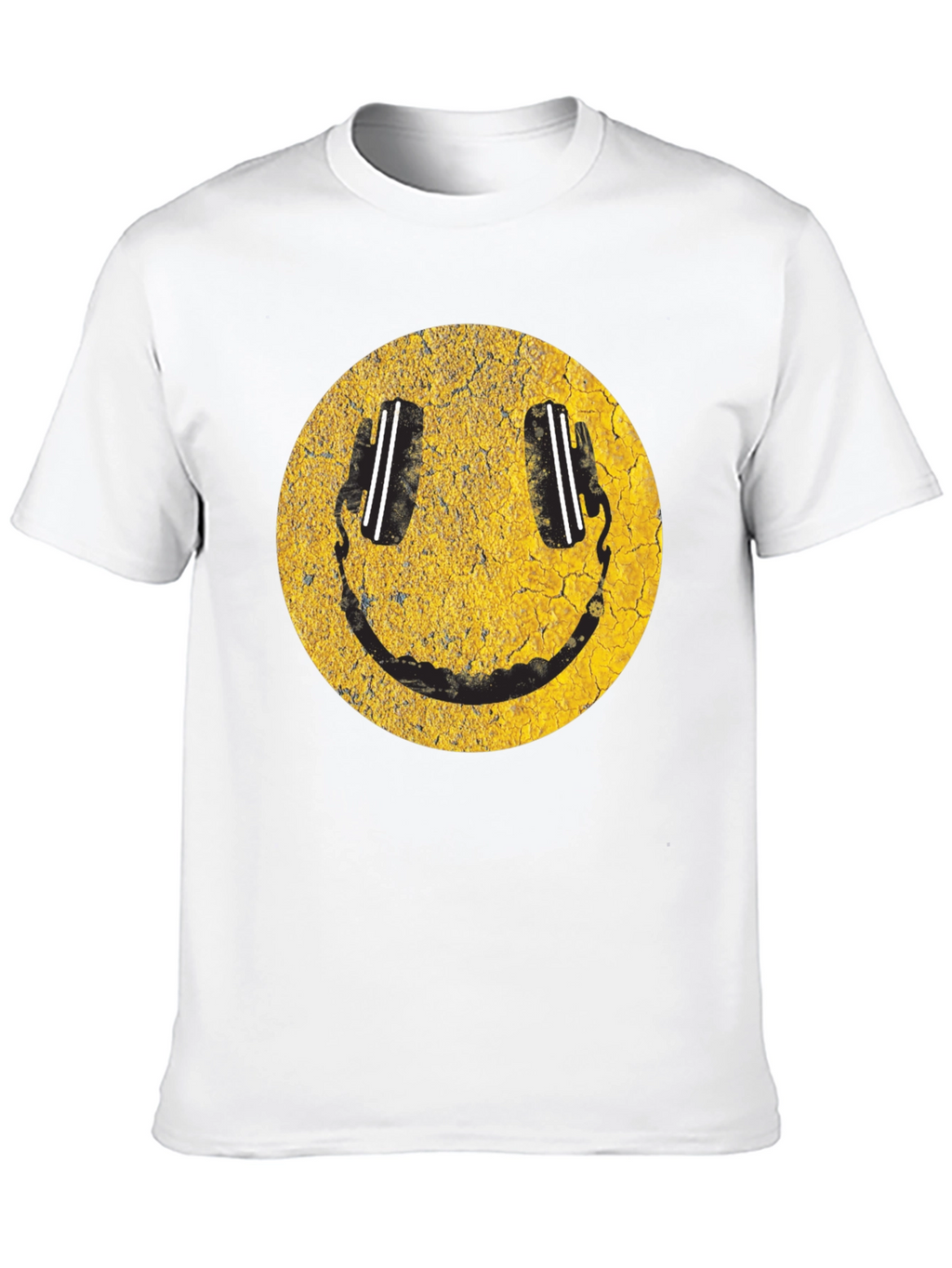 Smiley Face DJ Headphones Graphic T-Shirt