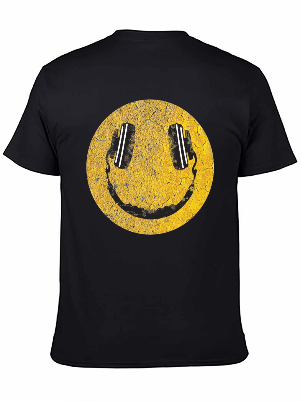 Smiley Face DJ Headphones Graphic T-Shirt