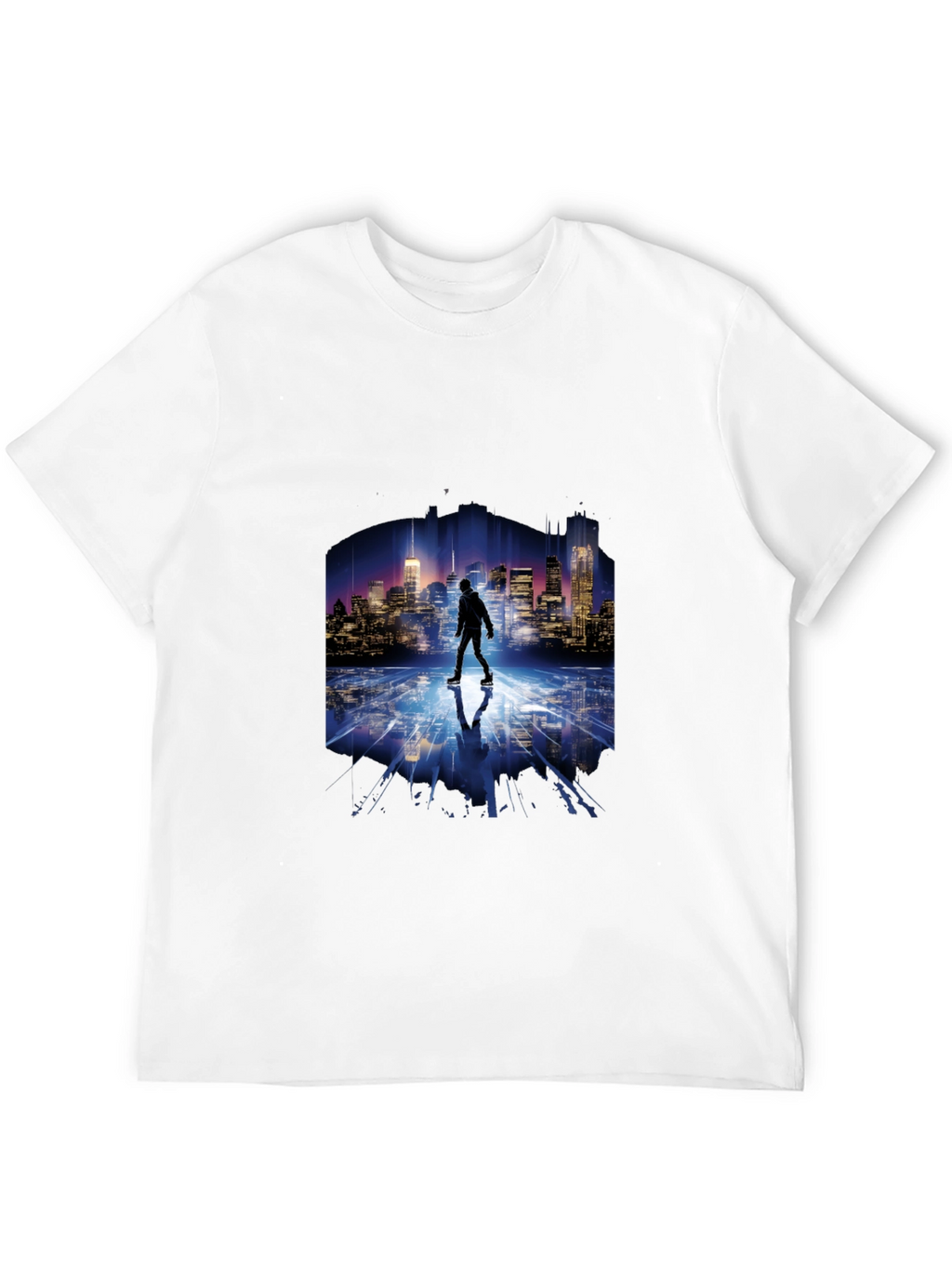 Cityscape Reflection T-Shirt - Urban Style