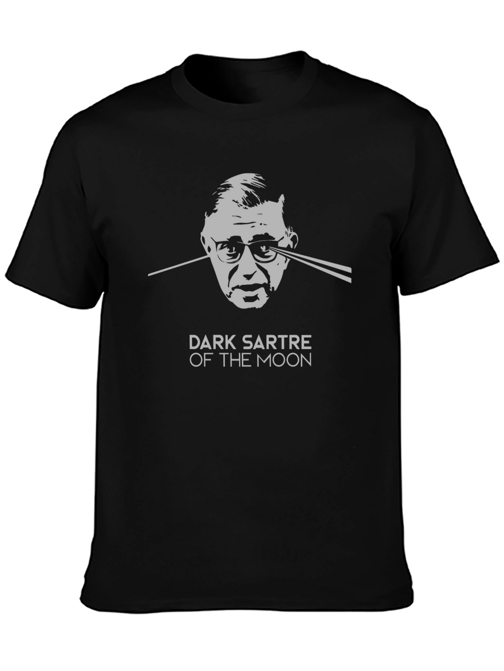 Dark Sartre of the Moon Graphic Tee - Black