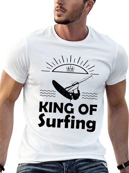 King of Surfing Black Graphic T-Shirt