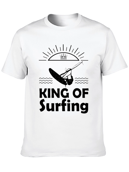 King of Surfing Black Graphic T-Shirt