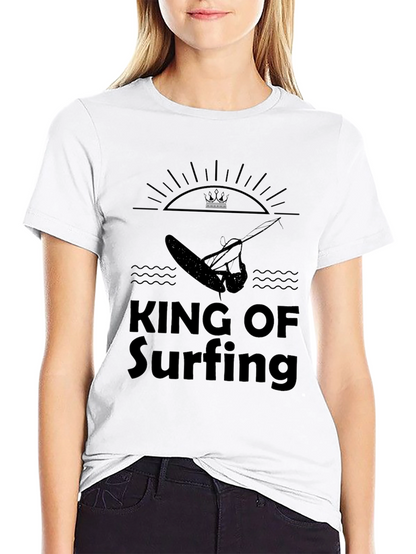 King of Surfing Black Graphic T-Shirt