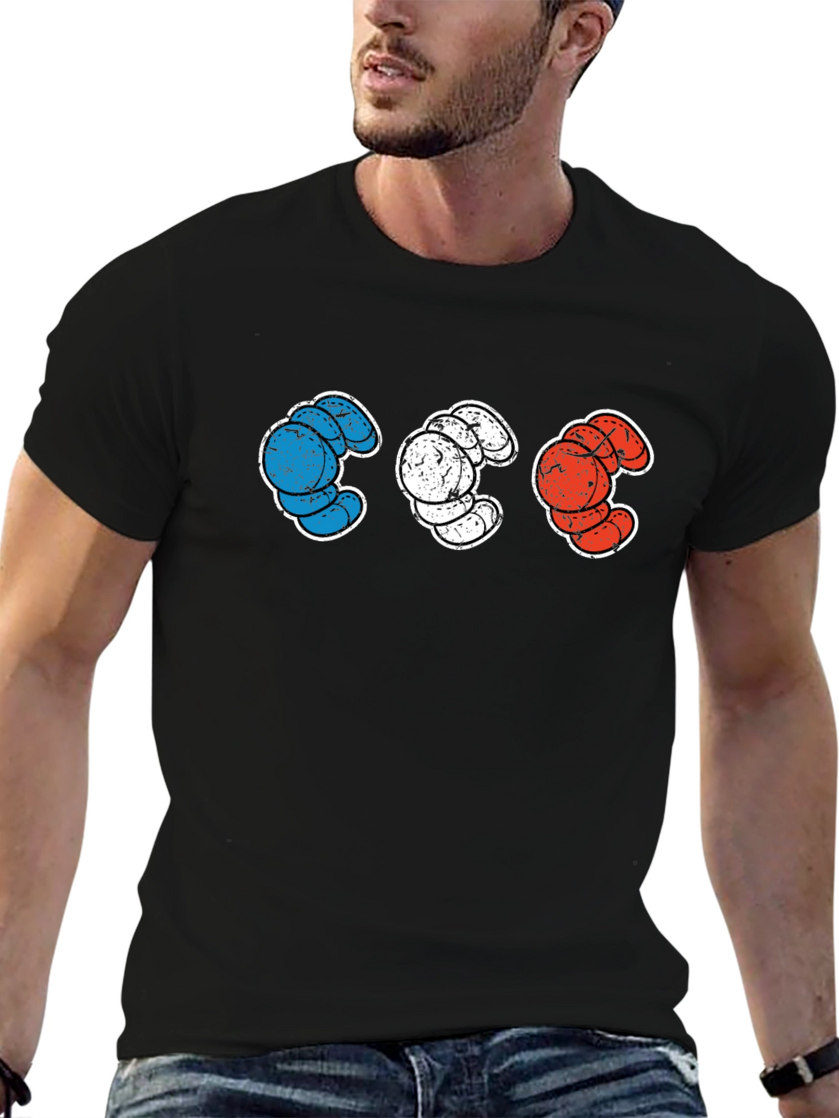 Cool Casual Black T-Shirt with Unique Graphic Design