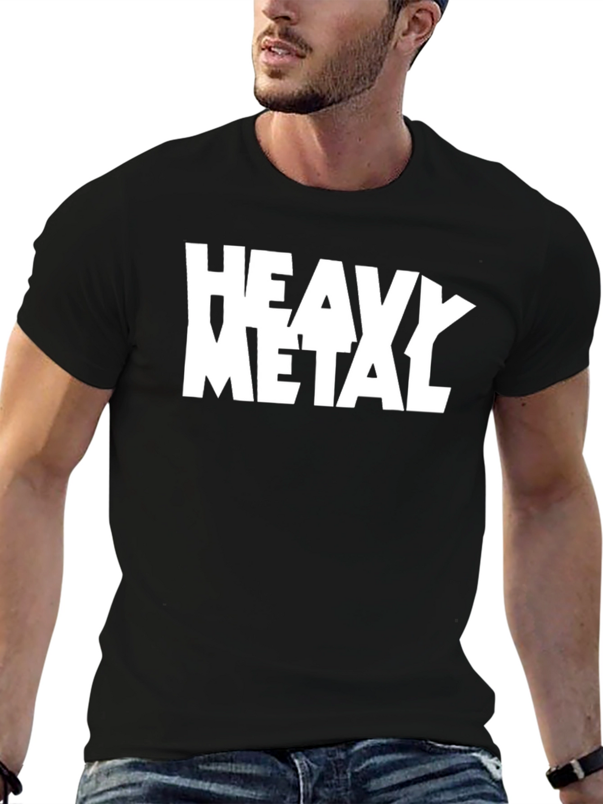 Heavy Metal Graphic Tee - Black Cotton T-Shirt