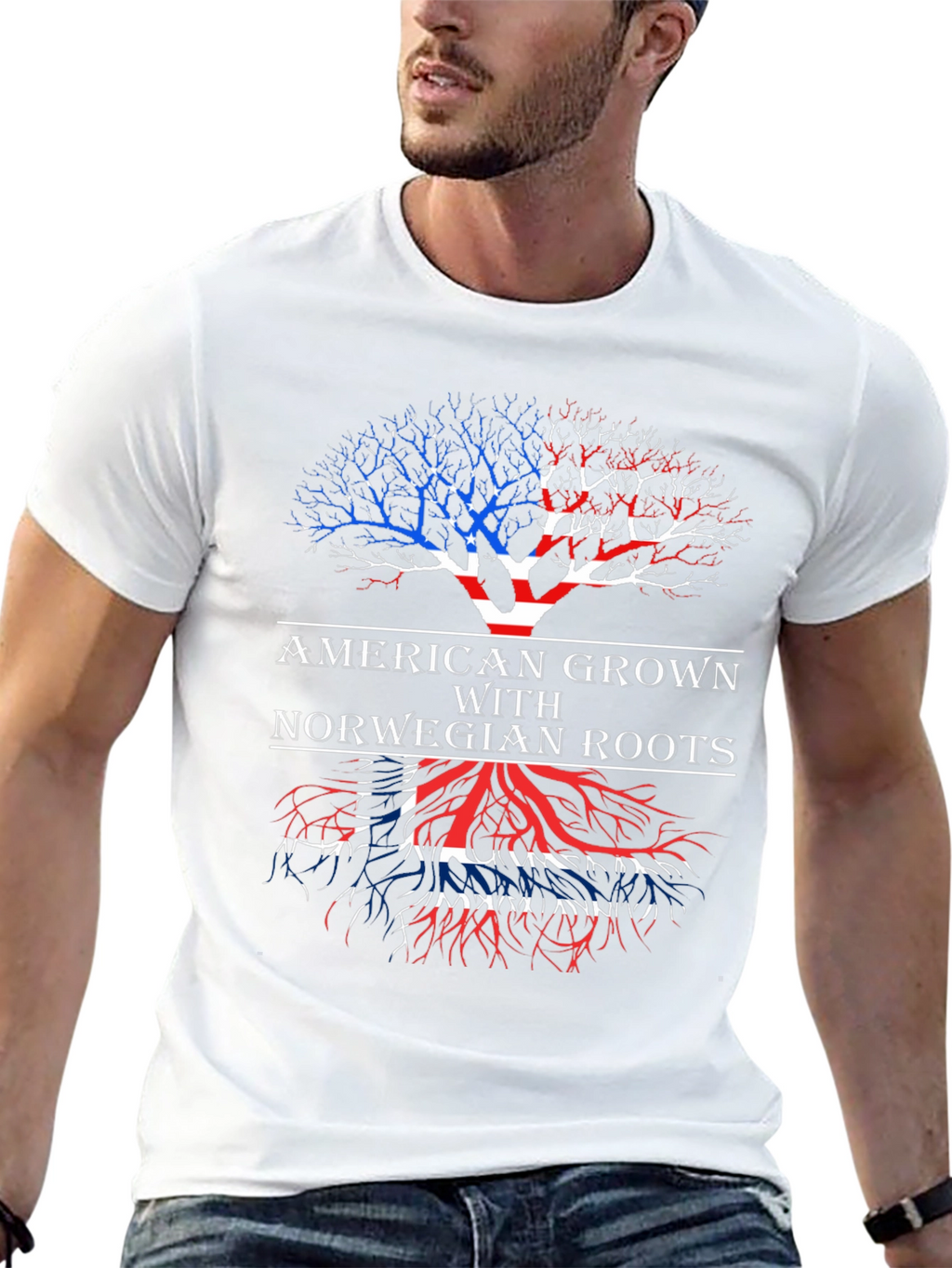 American Grown with Norwegian Roots T-Shirt