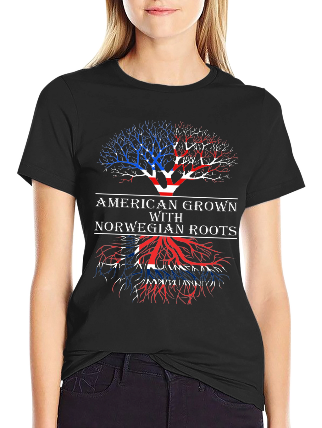 American Grown with Norwegian Roots T-Shirt