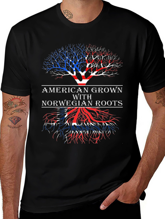 American Grown with Norwegian Roots T-Shirt