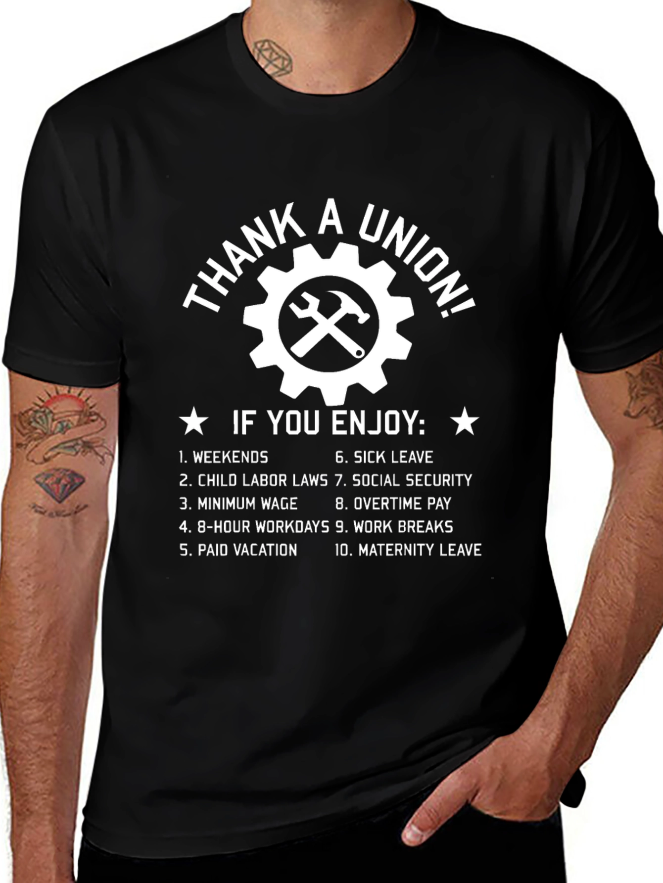 Thank A Union T-Shirt - Weekends Overtime and More!