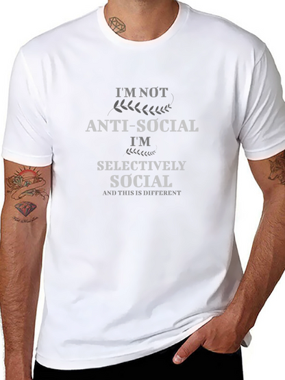 Selectively Social Graphic Tee - Anti-Social T-Shirt