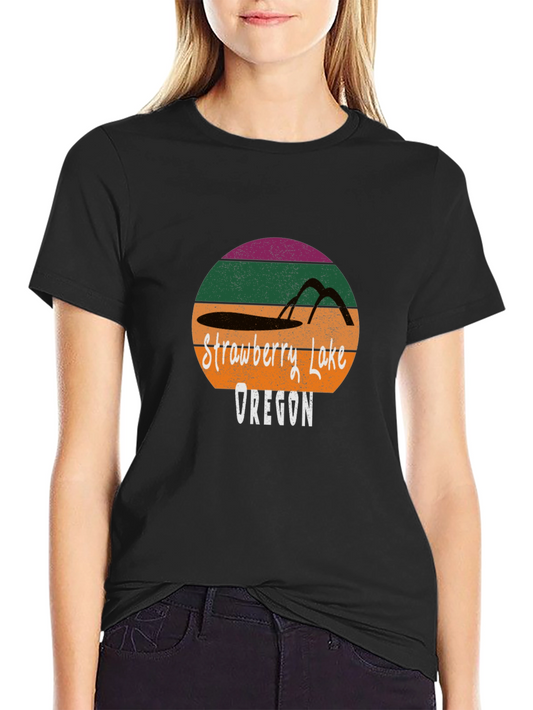 Strawberry Lake Oregon Retro T-Shirt