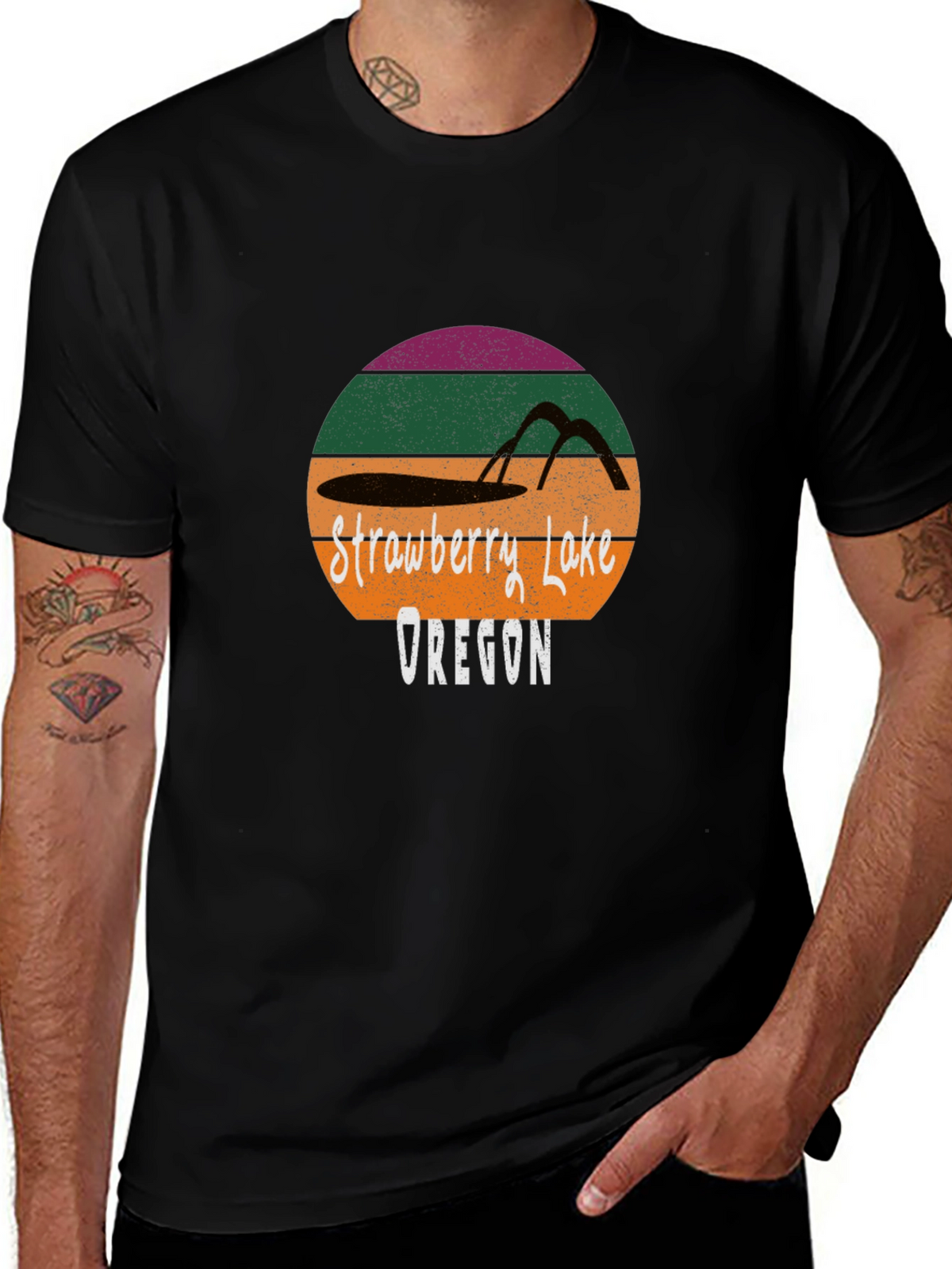 Strawberry Lake Oregon Retro T-Shirt
