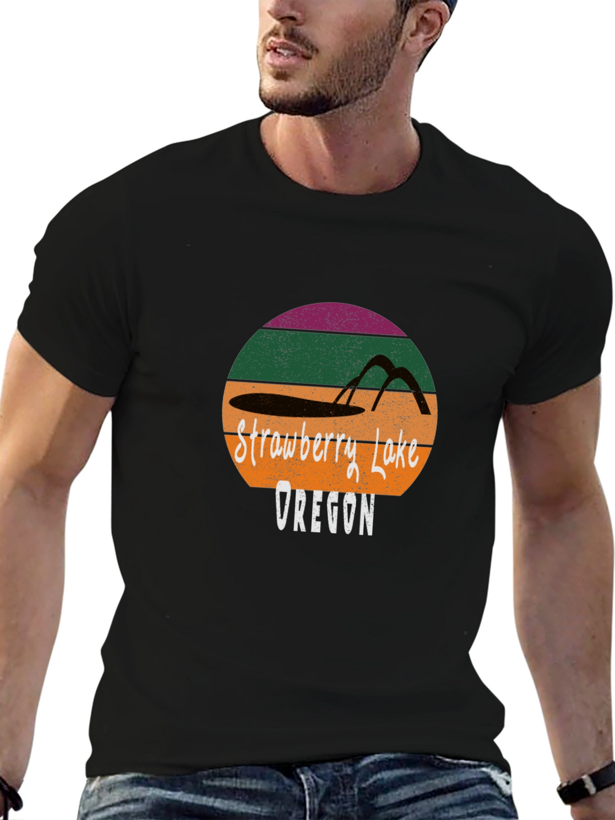Strawberry Lake Oregon Retro T-Shirt
