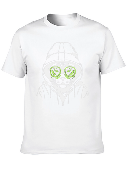 Hooded Cat T-Shirt - Hacker Style