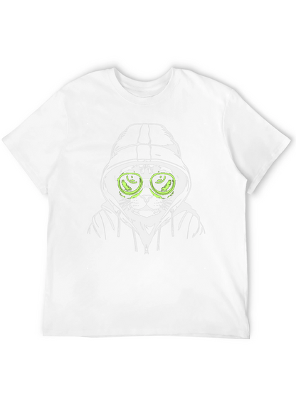 Hooded Cat T-Shirt - Hacker Style