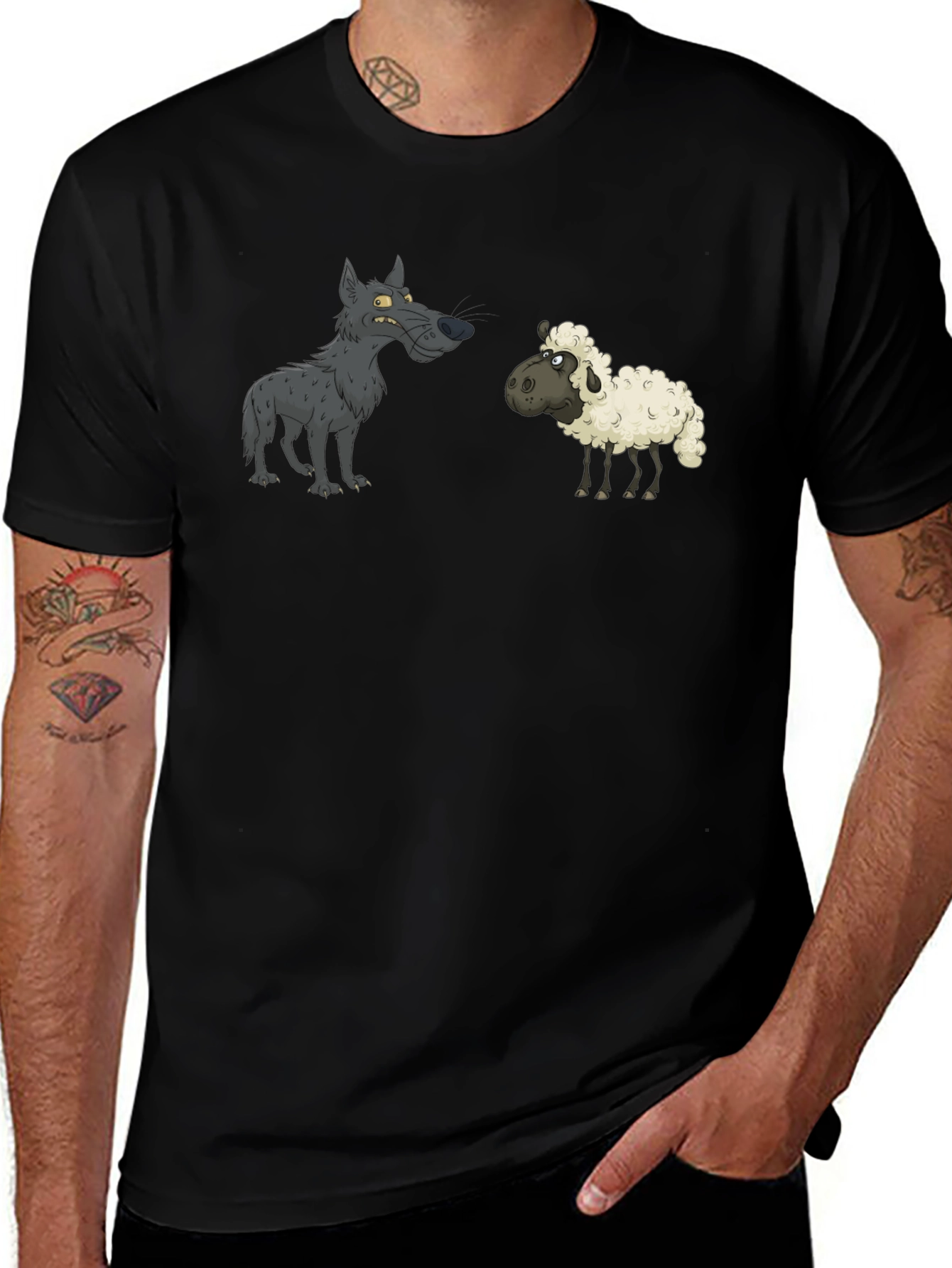 Wolf in Sheeps Clothing Black T-Shirt
