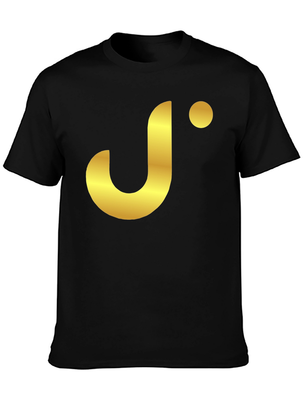 Stylish Black T-Shirt with Gold J Logo