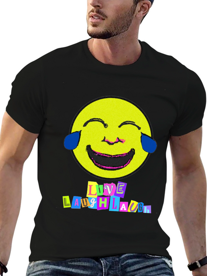 Live Laugh Laugh T-Shirt - Black Graphic Tee
