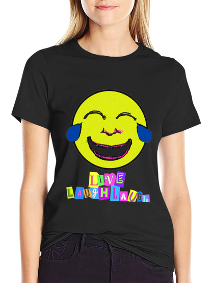 Live Laugh Laugh T-Shirt - Black Graphic Tee