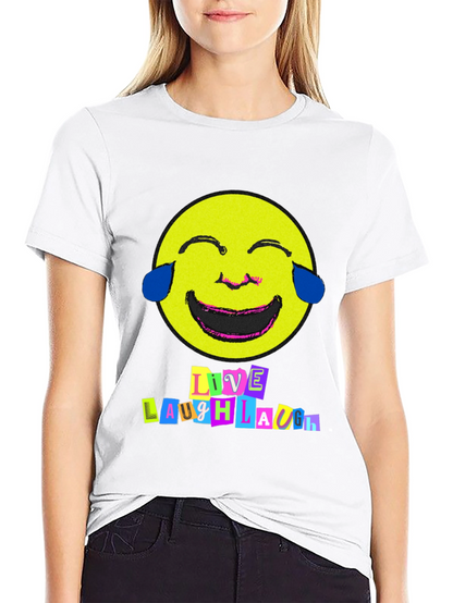 Live Laugh Laugh T-Shirt - Black Graphic Tee