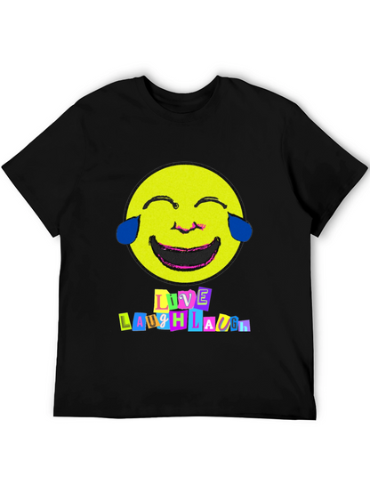 Live Laugh Laugh T-Shirt - Black Graphic Tee