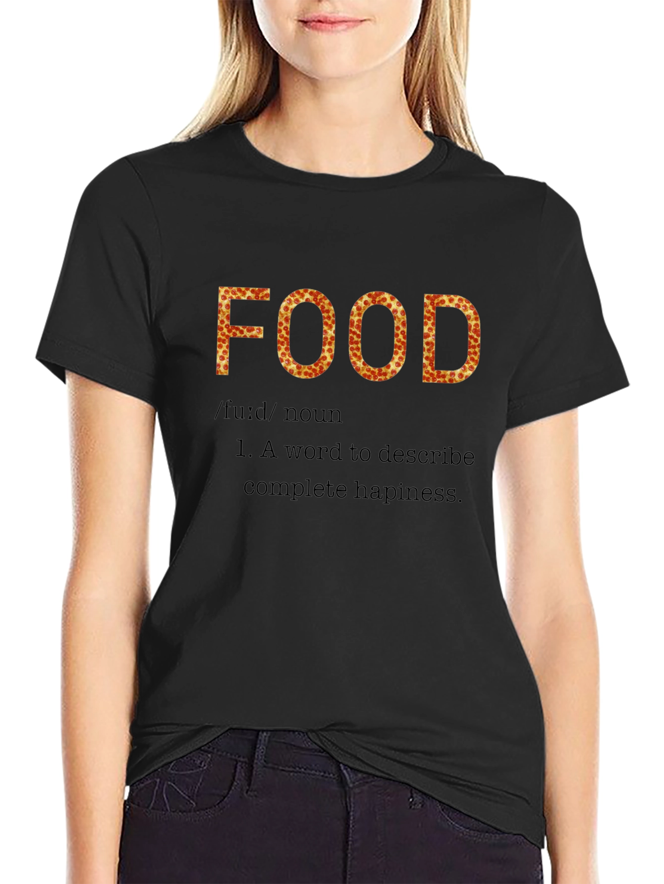 Pizza Food Definition Black T-Shirt