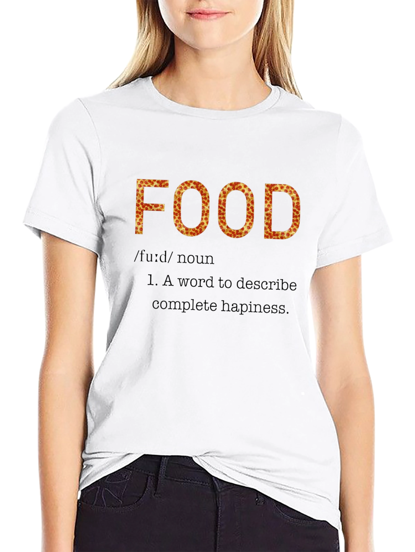 Pizza Food Definition Black T-Shirt