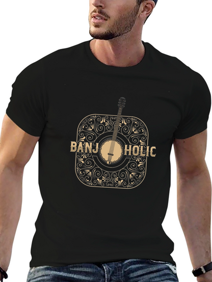 Banjo-Holic Black Graphic Tee