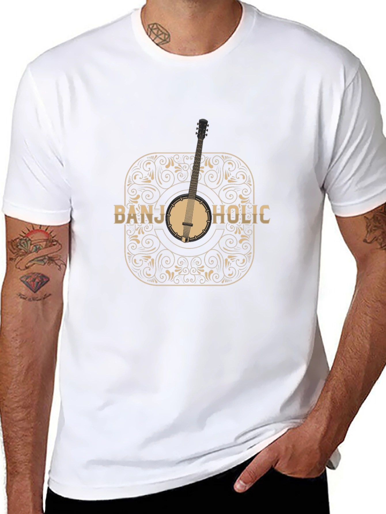 Banjo-Holic Black Graphic Tee