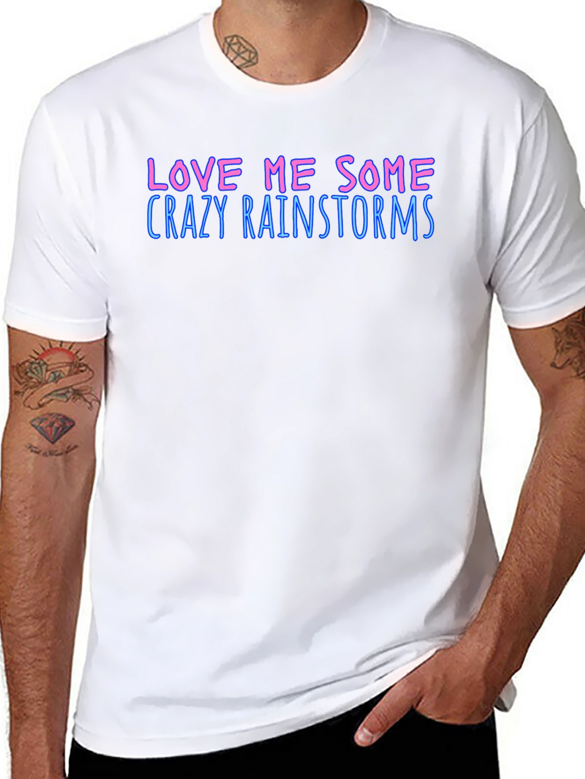 Love Me Some Crazy Rainstorms Black T-Shirt