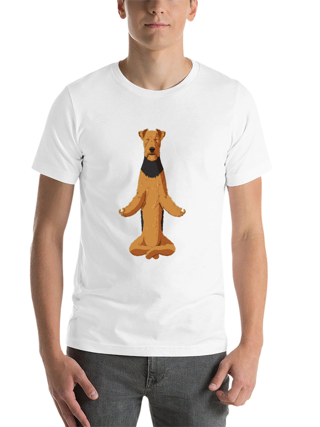 Meditating Dog Graphic Tee - Zen Vibes