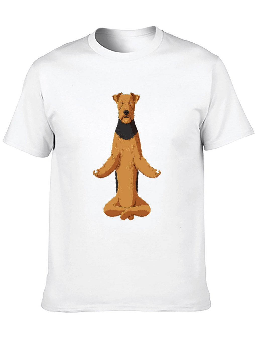 Meditating Dog Graphic Tee - Zen Vibes