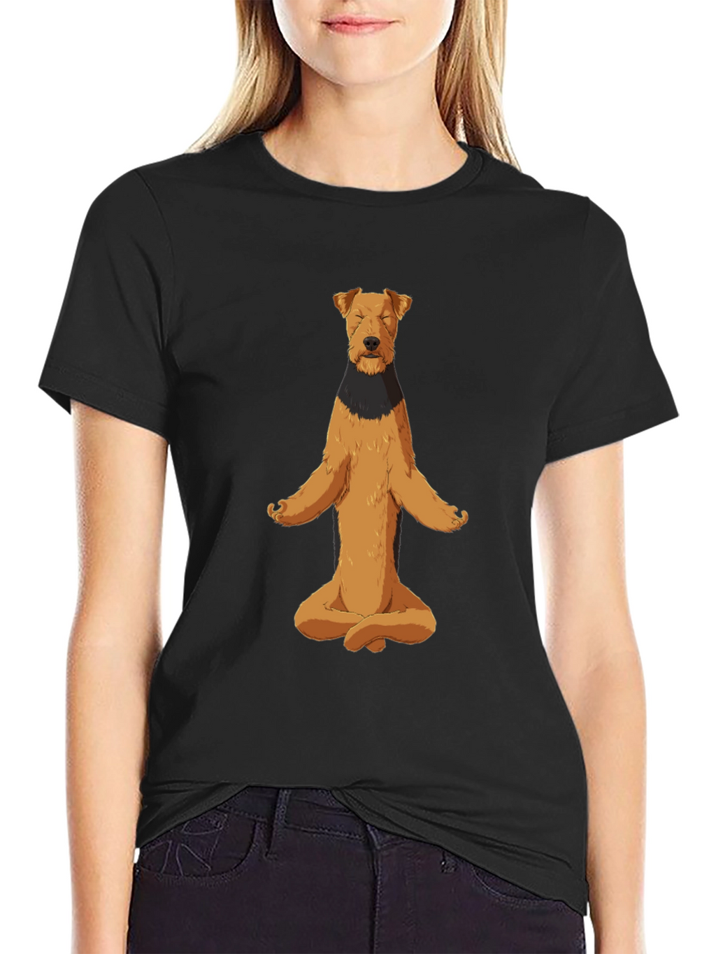 Meditating Dog Graphic Tee - Zen Vibes