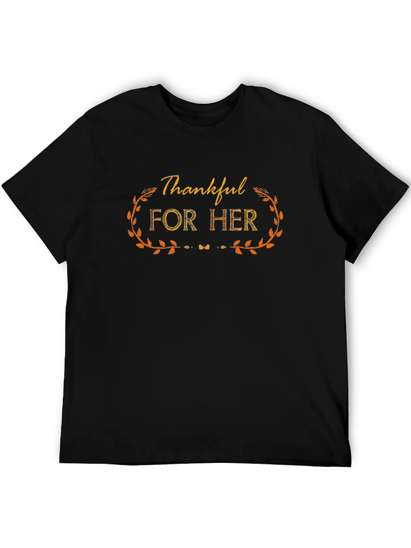 Thankful For Her Graphic Tee - Black
