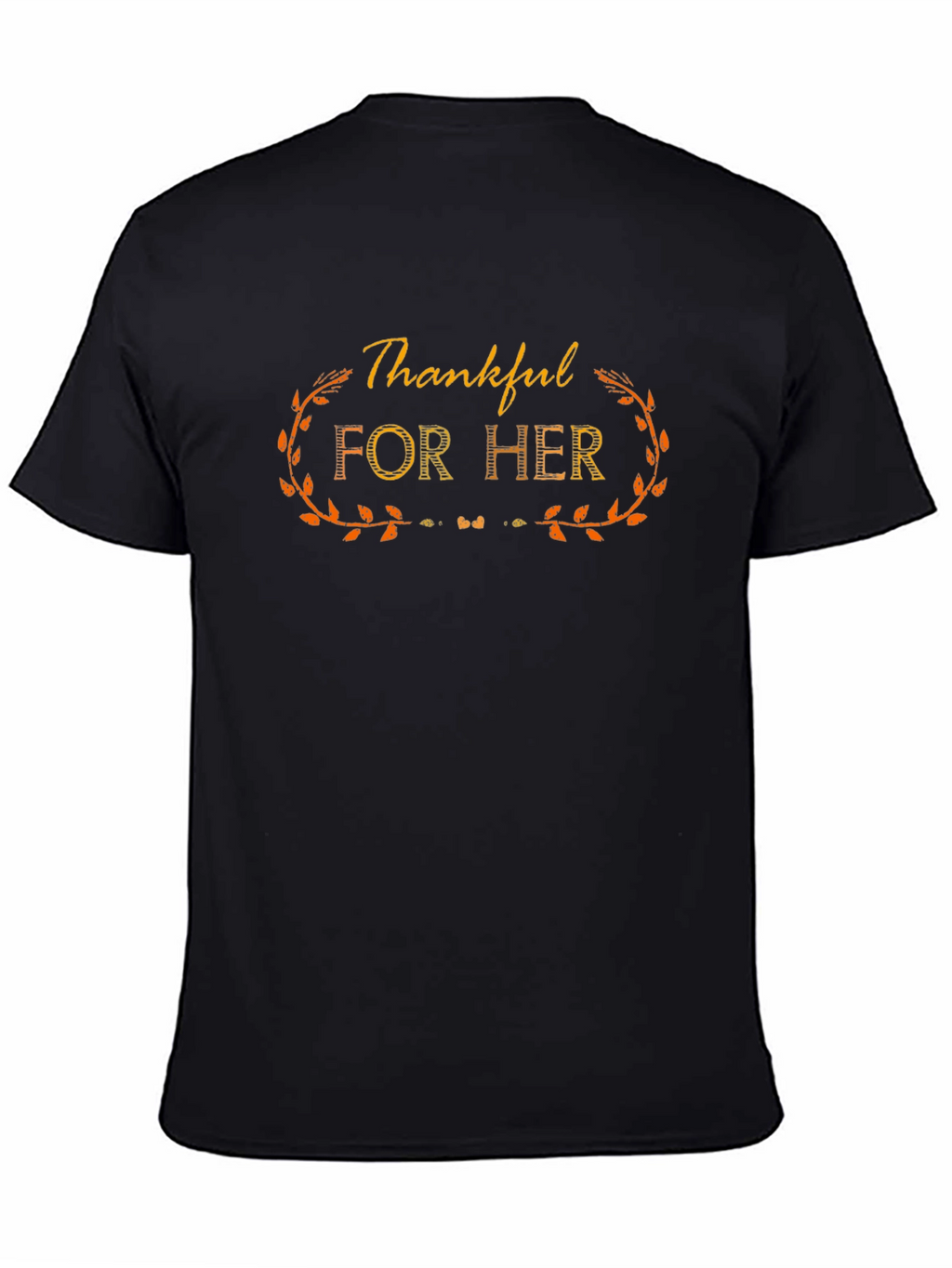 Thankful For Her Graphic Tee - Black