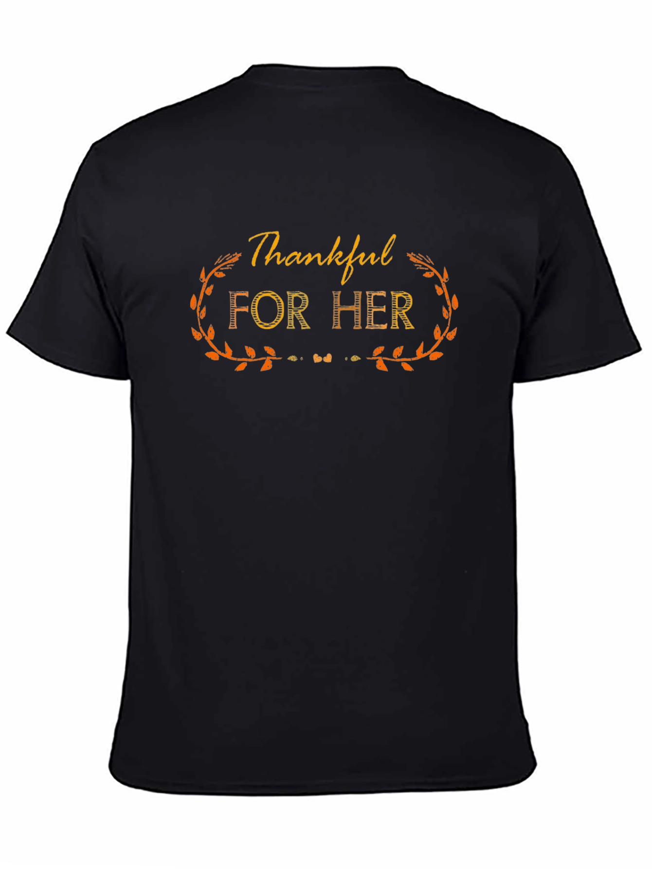 Thankful For Her Graphic Tee - Black