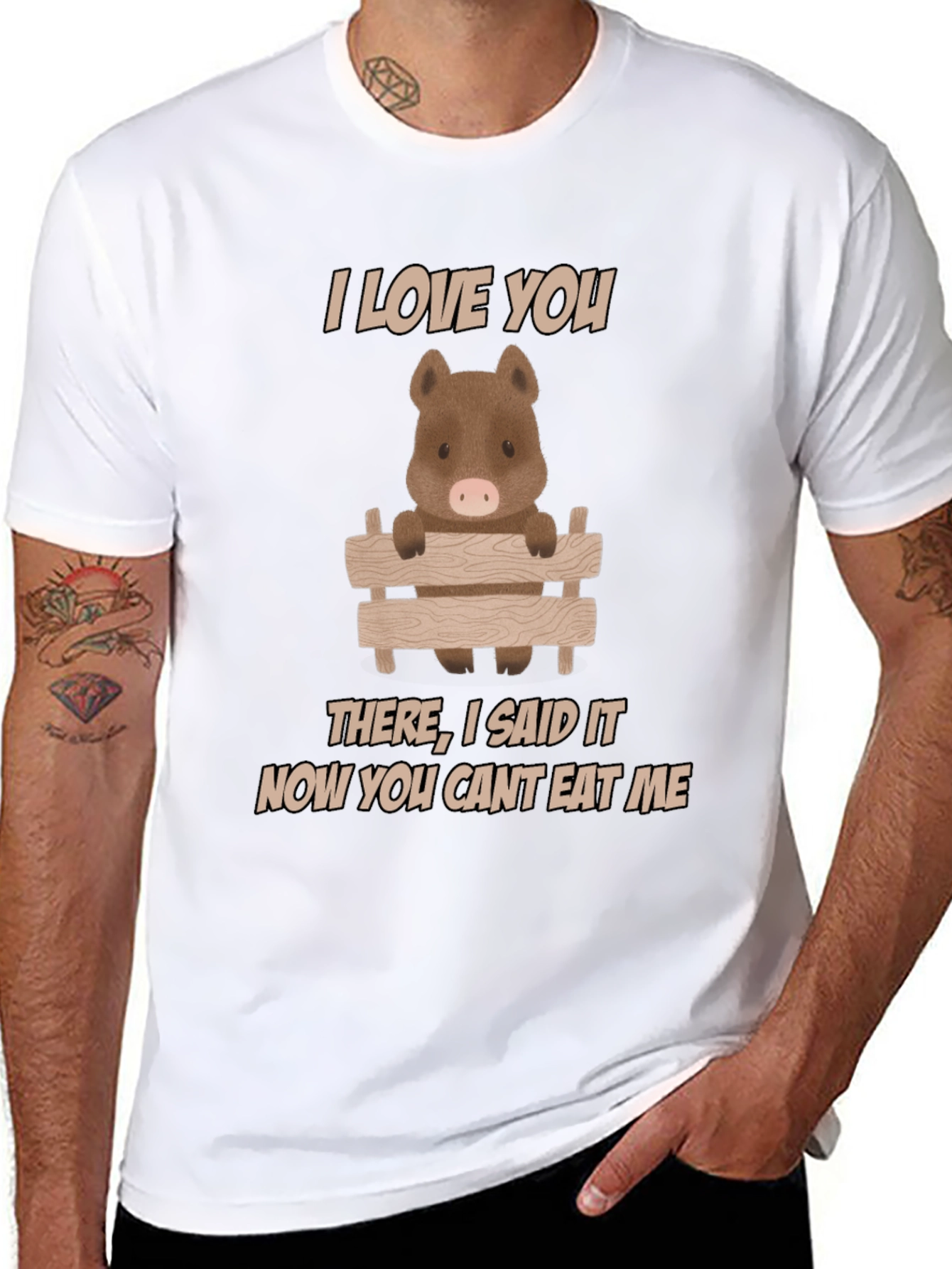 I Love You Pig T-Shirt - Funny Animal Tee