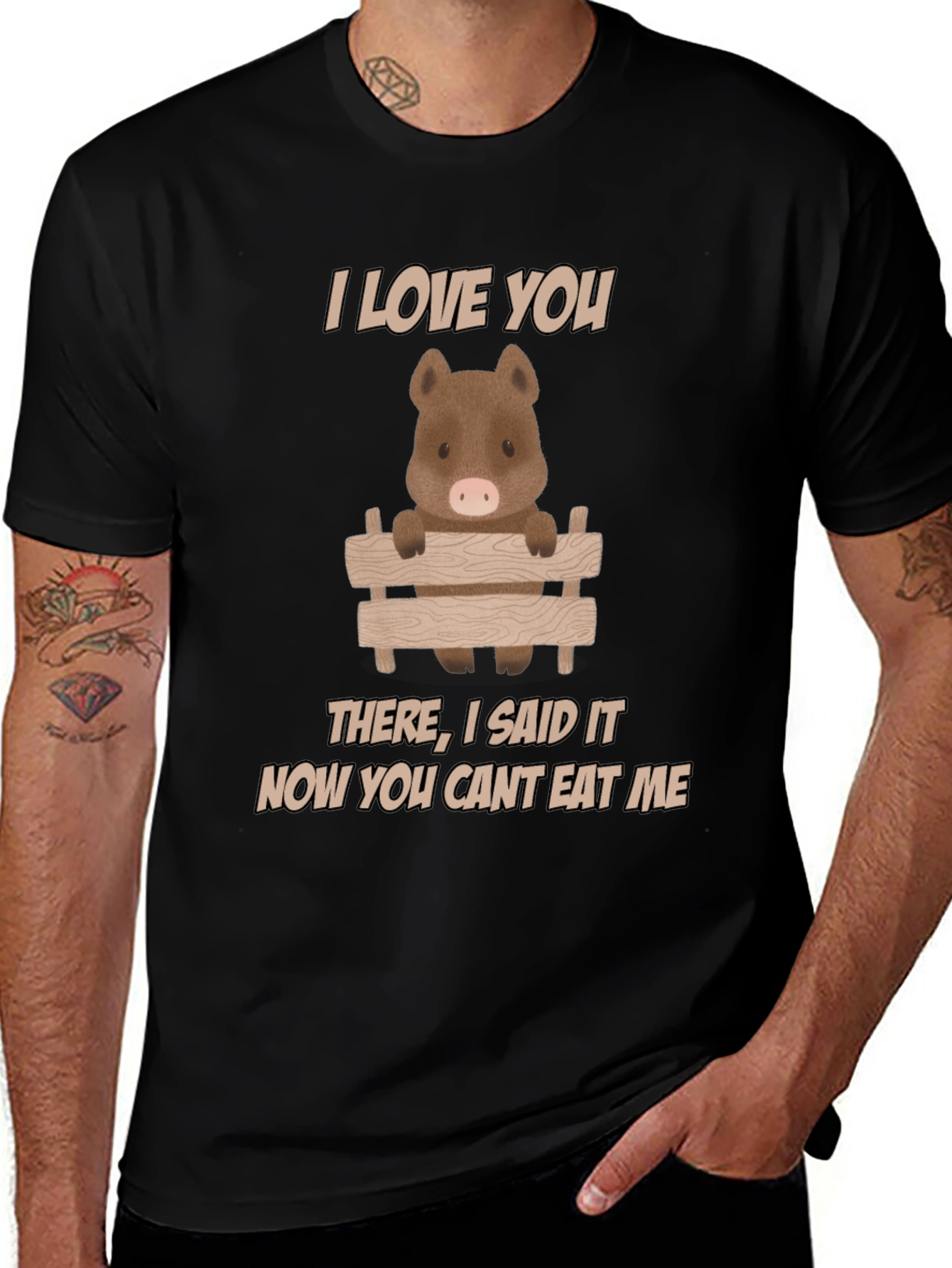I Love You Pig T-Shirt - Funny Animal Tee