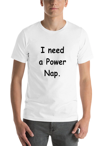 I Need a Power Nap. Mens Black Graphic T-Shirt