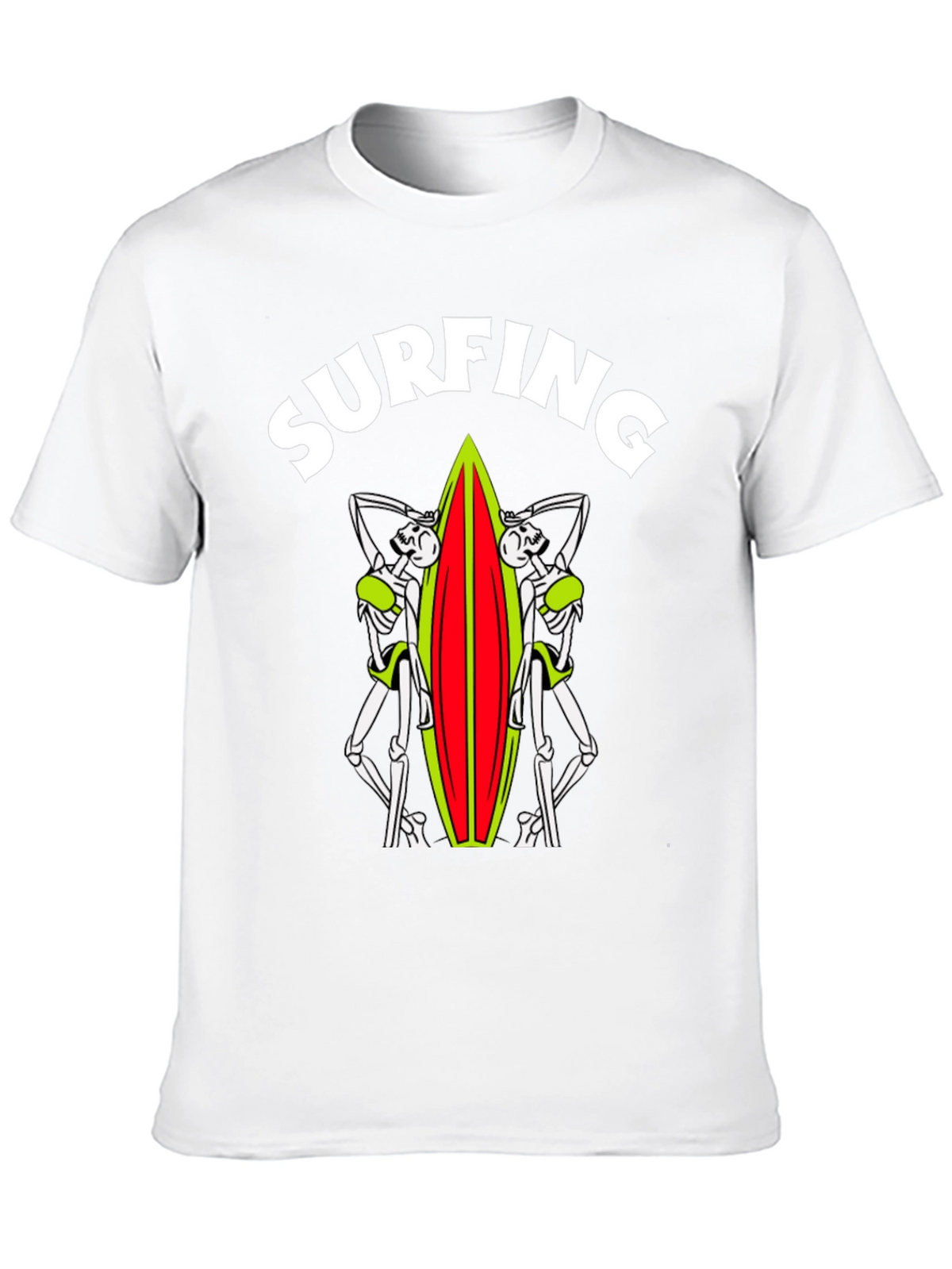 Skeleton Surfer T-Shirt - Ride the Afterlife!