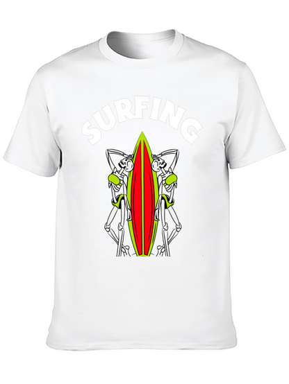 Skeleton Surfer T-Shirt - Ride the Afterlife!